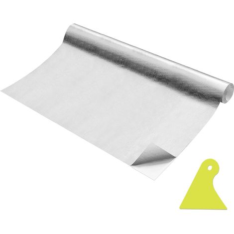 Isolant Thermique Autocollant Aluminisé 100x100 cm, Isolation en Fibre de Verre, pour Isolant Thermique Voiture, Plaque Isolation Thermique Four, Pare Chaleur Echappement Protection (1/5)