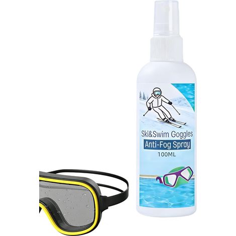 Anti-Buée pour Lunettes de Protection 100 ml - Spray Dépareilleur Haute Spray Nettoyant Protecteur pour Verres pour Natation, Ski, Plongée, Snorkeling, Apnée, Moto, Piscine (1/5)
