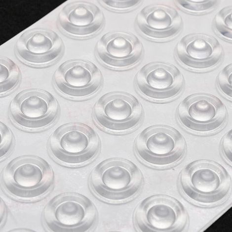 50Pcs Patin Protection Transparent, Auto-AdhéSif Patin Silicone Doux Sans Trace Transparente AdhéSifs ButéEs Amortisseur de Porte Butoir Silicone Transparent pour Boutons de Porte (1/4)