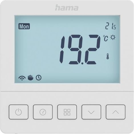 Termostato inteligente para suelo radiante Hama blanco, digital Wi-Fi