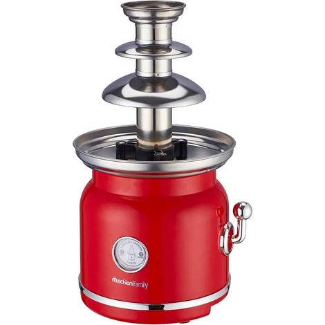Melchioni Fontaine à Chocolat Rouge 90W Design Acier