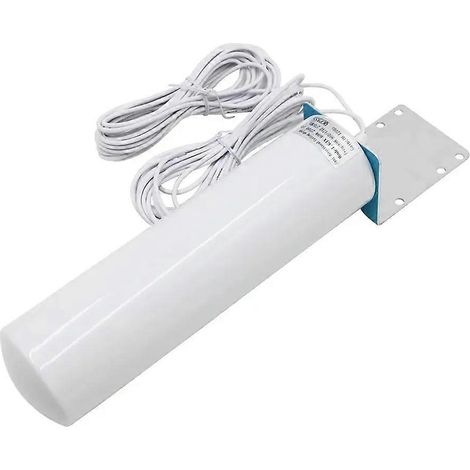 Antenne omnidirectionnelle 4G LTE 12 dBi 2,4 GHz pour plafond extérieur, câble de 5 m, 698-2700 MHz (TS9 mâle) (1/5)