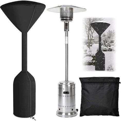 GENERIC-Chauffage Terrasse Gaz Housse,Résistant à l'eau Housse Parasol Chauffant,pour Protection Chauffe tTerrasse Gaz,Noir,241x86x47 cm (Noir) (1/5)