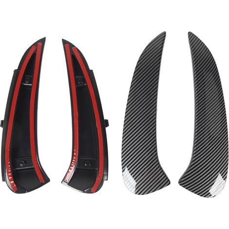 Paire de déflecteurs d’air latéraux de pare-chocs arrière, remplacement gauche droite pour Mercedes W206 S206 C43 C63 AMG Line 2021+, style fibre de carbone, garniture décorative (1/5)