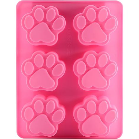 Moule à glaçons en silicone patte de chien et chat, DIY chocolat fondant, outil de pâtisserie pour gâteaux, multicolore (1/5)