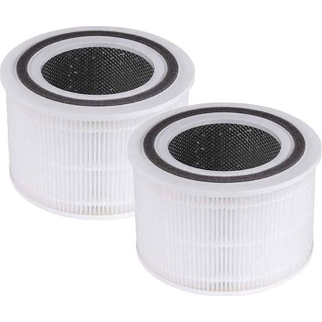 Lot de 2 filtres de rechange pour purificateur d'air Core 300 pour LEVOIT, véritable filtre HEPA, filtre à charbon actif haute efficacité Core 300 (1/5)