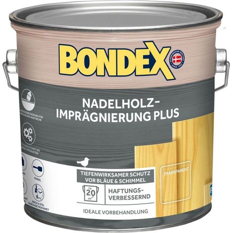BONDEX Nadelholz-Imprägnierung Plus Farblos 2,5 L - 477930 (1/3)