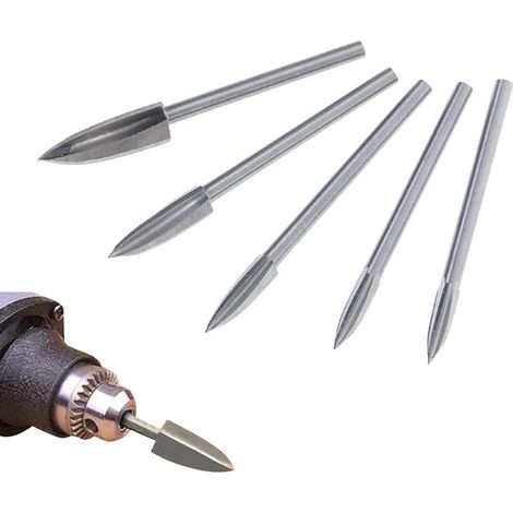 [JAMAIS UTILISÉ]5 Pièces Fraise Outils De Sculpture Gravure Fraises Rotatives pour sculpture sur Bois Carbure de Tungstène Coupe (1/5)