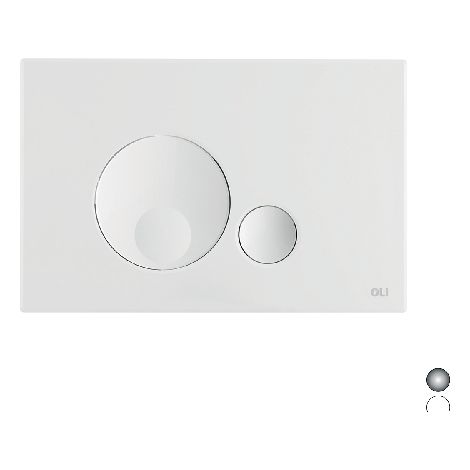 PLACCA DOPPIO SCARICO GLOBE- Bianca- OLIVE- pezzi 1