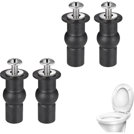 Lntyq 4 pièces Fixation abattant WC, Accessoires de siège de Toilette, vis de siège de Toilette universelles