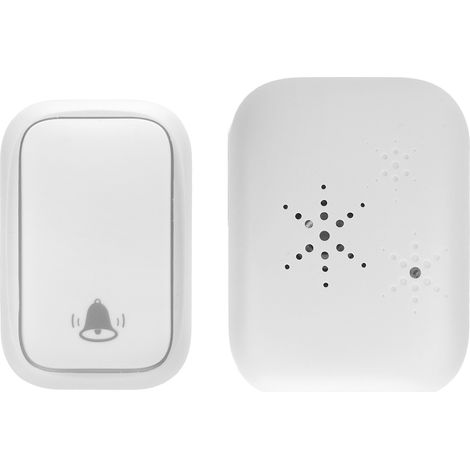 Sonnette Étanche sans Fil à Longue Portée avec 38 Mélodies, Flocon de Neige Blanc, pour Intérieur et Commerce, Alimentation AC110‑240V UE (1/5)