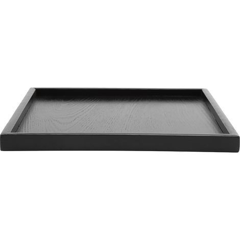 Plateau de service carré en bois massif pour thé, café, snacks, repas - Plat de restaurant n°3 (1/5)