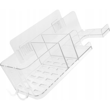 Gancio Asciugacapelli Plastica Trasparente Senza Foratura (1/4)