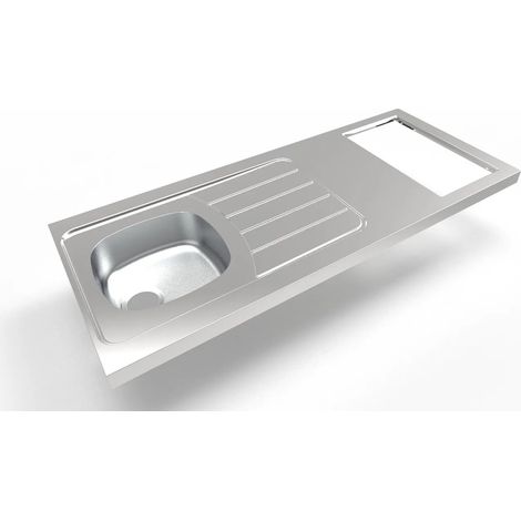 Kit lavello 140x60, con foro per Domino (non fornito)