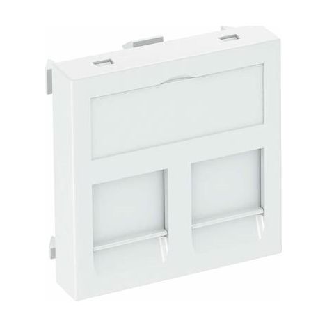 OBO Bettermann Supporto per dati tecnici per 2 moduli di connessione tipo B 45x45mm policarbonato bianco puro RAL 9010, 6119208