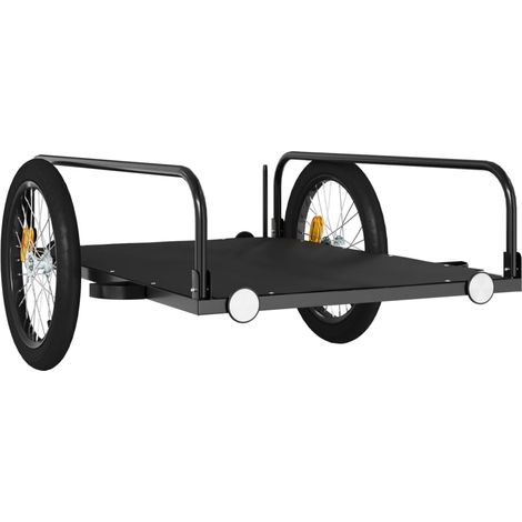 Rimorchio/carrello per il trasporto di biciclette 135 x 70 x 37 cm ferro nero 020044064