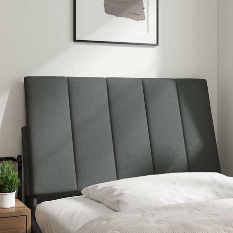 Coussin de tête de lit Hanko gris foncé 80 cm tissu CFW37559 (1/5)