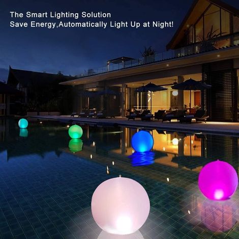 Ballon de plage lumineux LED 16 couleurs avec télécommande - Jouet de piscine gonflable (25 cm / 9,84 pouces)-AquaForge (1/4)