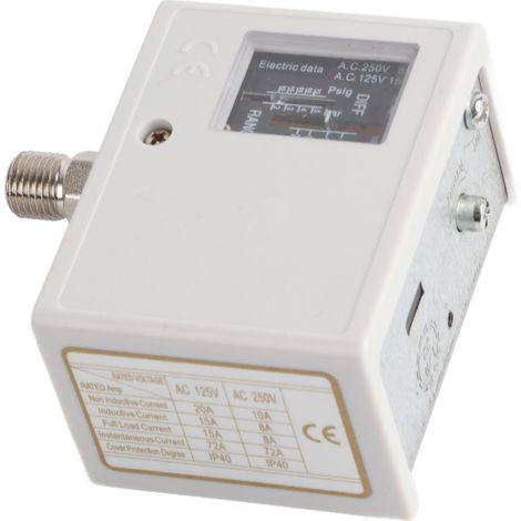 Pressostat SPC-120E pour chaudières, compresseurs d'air, séchoirs frigorifiques et refroidisseurs (contrôleur de pression 20 kg, AC125V/AC250V, interface 4 voies) (1/5)