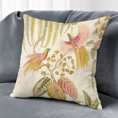 Housse de coussin fleurs papillon été, décoration maison élégante,40×40cm (1/5)