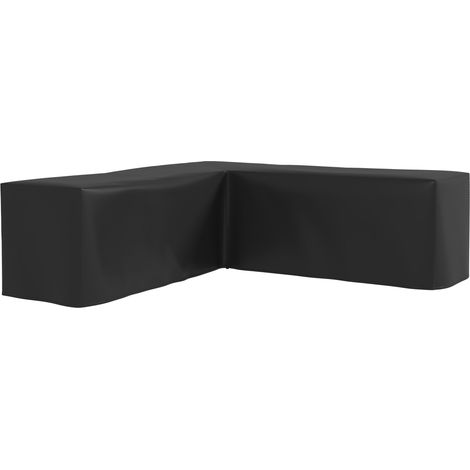 Wasserdichter L-förmiger Sofabezug, 250 x 250 x 79 cm, Schwarz