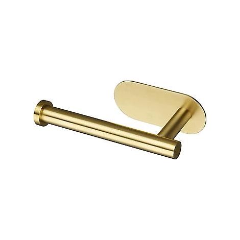 Toilettenpapierhalter – Toilettenpapierhalter – Badezimmeraccessoires – Bohren nicht erforderlich – Gold – 16 x 7,8 x 4,5 cm – Edelstahl