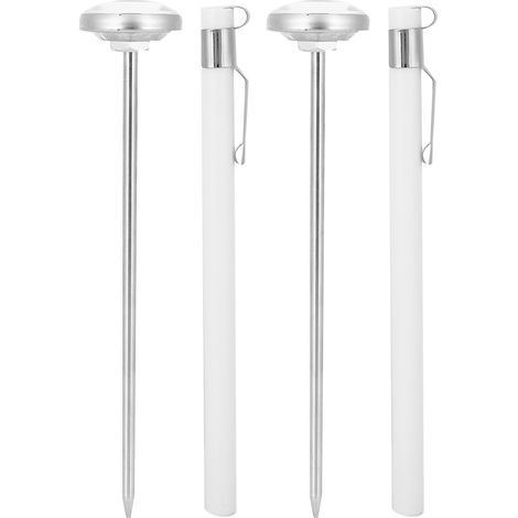 Thermomètre à lait professionnel 2 pièces, lecture instantanée pour cuisine, aiguille précise, ustensiles de cuisson blancs (1/5)