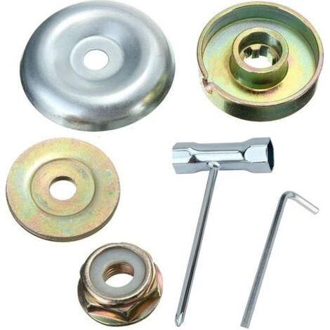 6pcs kit ecrou Tete debroussailleuse Universelle, pour débroussailleuse Thermique, stihl, Echo, ryobi Tete, Kit De Fixation D'écrou De Lame De Gearbo En Métal Pour Tondeuse à Gazon (1/5)