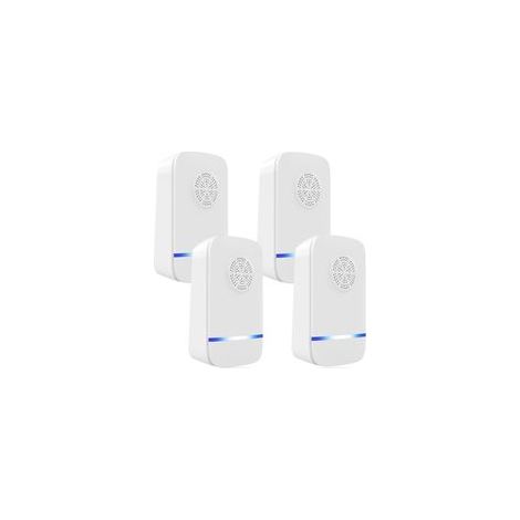 Répulsif antiparasitaire à ultrasons, pièges à souris anti insectes électroniques 4 paquets pour l'intérieur, plug in répulsif contre les moustiques et les araignées, répulsif efficace contre les rats