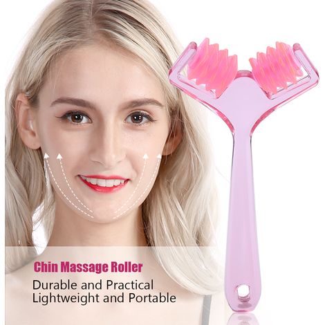 Rouleau de massage amincissant pour le menton, outil de beauté pour raffermir la peau et masser le visage (1/5)