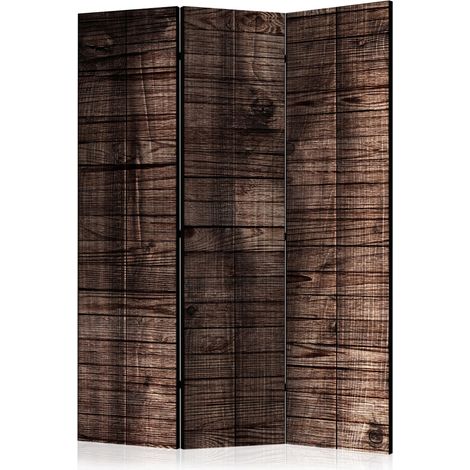 Paravento - Dark Brown Boards [Room Dividers] - 135x172 (1/4)