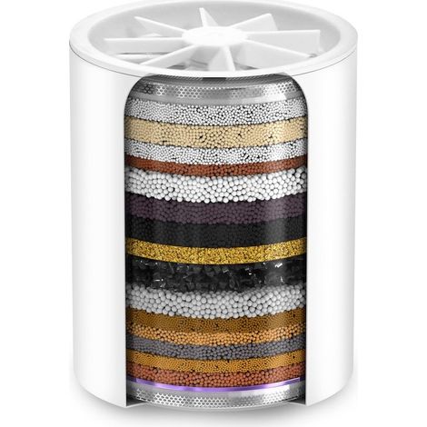 Paquete de 2 cartuchos de repuesto, Recambios universales, Filtros para cabezales de ducha que eliminan el cloro y protegen la piel (1/5)