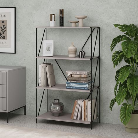 Libreria Ravix, Grigio/nero, 60 x 102.5 cm, Vicco