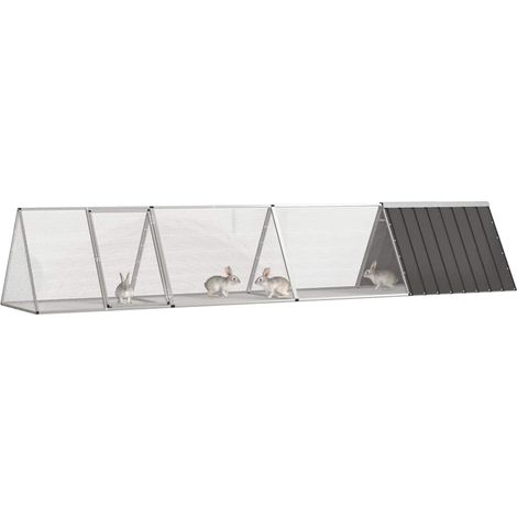 Maison Exclusive - Jaula de conejos acero galvanizado antracita 4 (1/5)