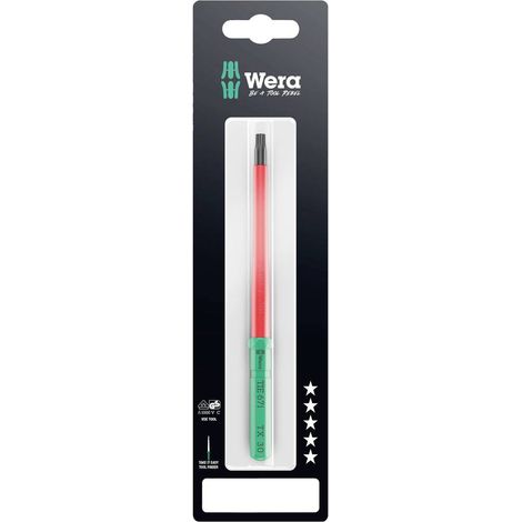Wera Kraftform Kompakt VDE 67 i TX 30 x 157 mm TIE SB Elettricisti TORX Lama intercambiabile per giraviti TX 30