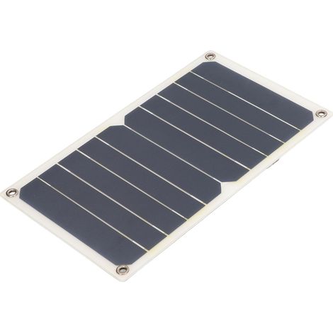 Panneau solaire photovoltaïque 6W 5V portable et compact pour le travail, les voyages, le camping et le contrôle de charge de téléphone. (1/5)