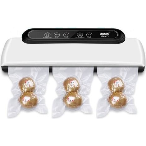 KLVGTIFS PU - Machine Sous Vide, Alimentaire,110W, Comprend 10 Sac Sous Vide Alimentaire, Nourriture Sèche, Humide et Fraîche, -65KPa (1/4)