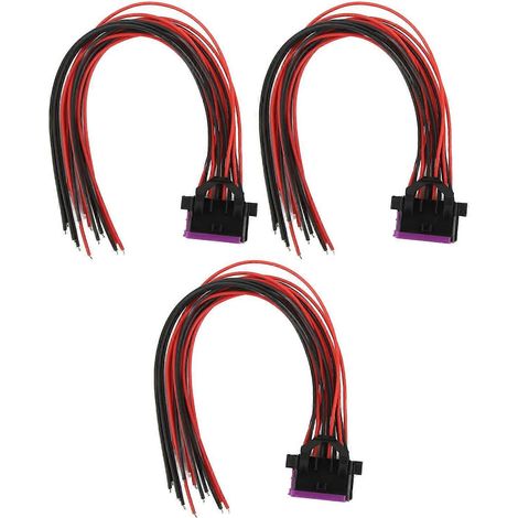 Lot de 3 câbles connecteurs OBD2 femelles 16 broches de 30 cm J1962, adaptateur de diagnostic automobile OBDII (1/4)