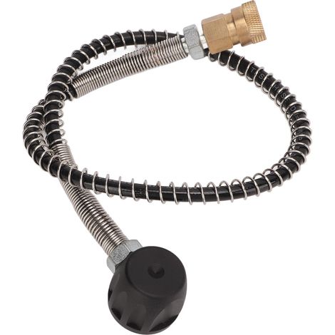 DIDEEP Tube de pompe de plongée avec étrier pour bouteille d'oxygène de plongée en alliage d'aluminium de 8 mm, accessoire de gonflage pour la plongée en apnée sous-marine (1/5)