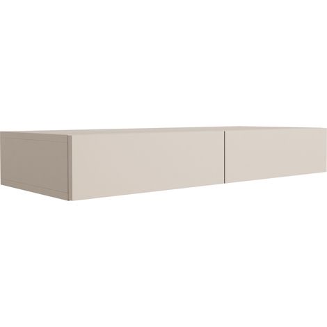 Coiffeuse suspendue avec 2 tiroirs – Façade lisse en cachemire – Dimensions 100 × 40 × 16 cm – Parfaite pour petits espaces – 3Xe Living (1/5)