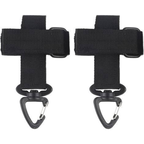 2-teiliger Handschuhhalter, taktischer Handschuhständer, verstellbarer Handschuhhaken, Mehrzweck-Handschuhclip, taktischer Karabiner, für Arbeitshandschuhe (Schwarz)