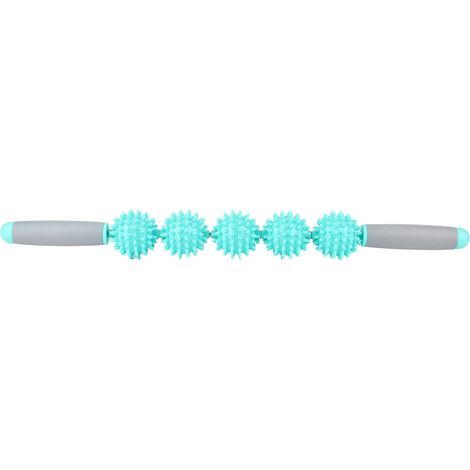 Rouleau de massage musculaire Bâton Fascia à 5 boules à picots pour sport fitness yoga relaxation (1/5)