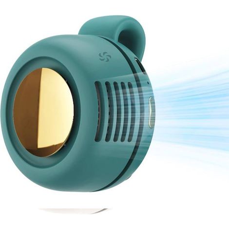 Mini Ventilateur Portable - HANDEIU - Rechargeable USB - 3 Vitesses - Clip Pivotant 360° - Vert (1/5)