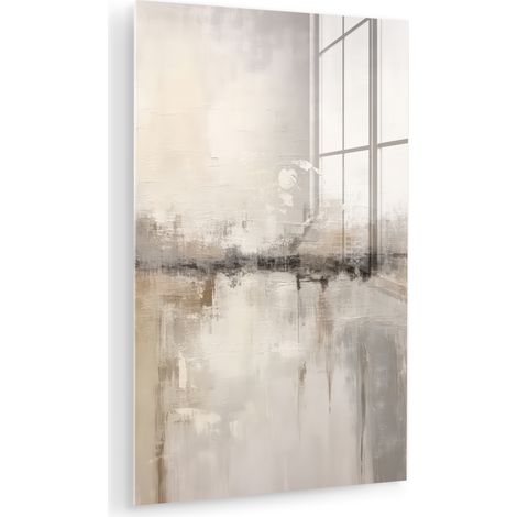 CUADRO DE METACRILATO Arte moderno - Abstracto - Beige Decoracion Pared Salon 40x60