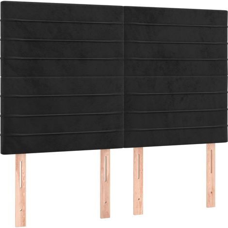 Maison Exclusive - Testiera Nera 144x5x118/128 cm Velluto