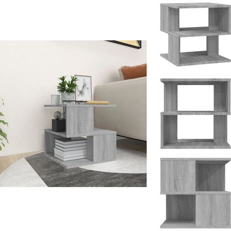 Table d'appoint Sonoma gris 40x40x40 cm Bois d'ingénierie - Table D'appoint - Meuble Design - Table Basse - Table Ronde - Salon (1/5)