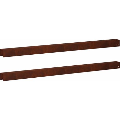 Profilé de recouvrement de jardin 2 pièces 100 x 5 x 5 cm - vidaXL (1/5)