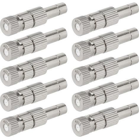 EFUTURETIME 10 x Buse Brumisateur 0,4 mm avec Filtre pour Connecteur 6 mm (1/4)