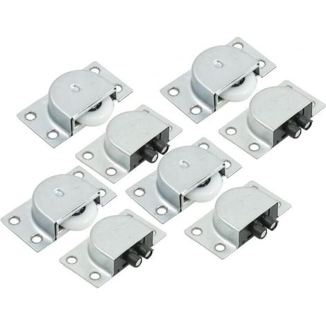 sourcingmap 4paires Ensemble de roulette Porte coulissante placard armoire roues meubles Rouleau 2,3cm Dia (1/2)