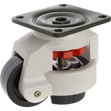 TOOLCRAFT TO-5137965 Rotella girevole 62 mm nichelabile con piastra avvitabile Capacità di carico (max.): 500 kg (1/3)